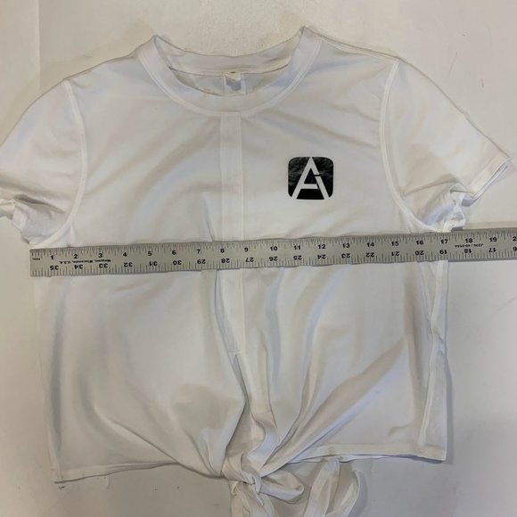 Lululemon Women's Knot A Problem Front Tie Short Sleeve Crew Neck T-Shirt Size 4 - Picture 8 of 10